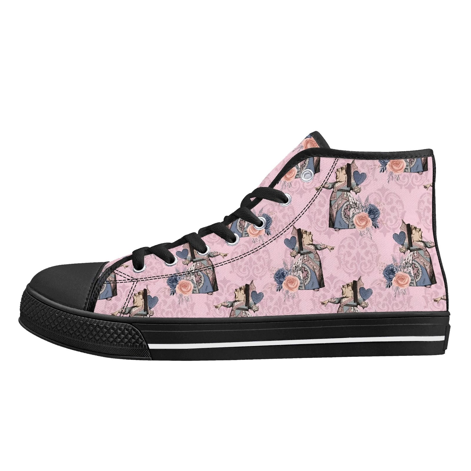 Pink Women’s Queen of Hearts Shoes | Queen of Hearts High Top Shoes - Image 5