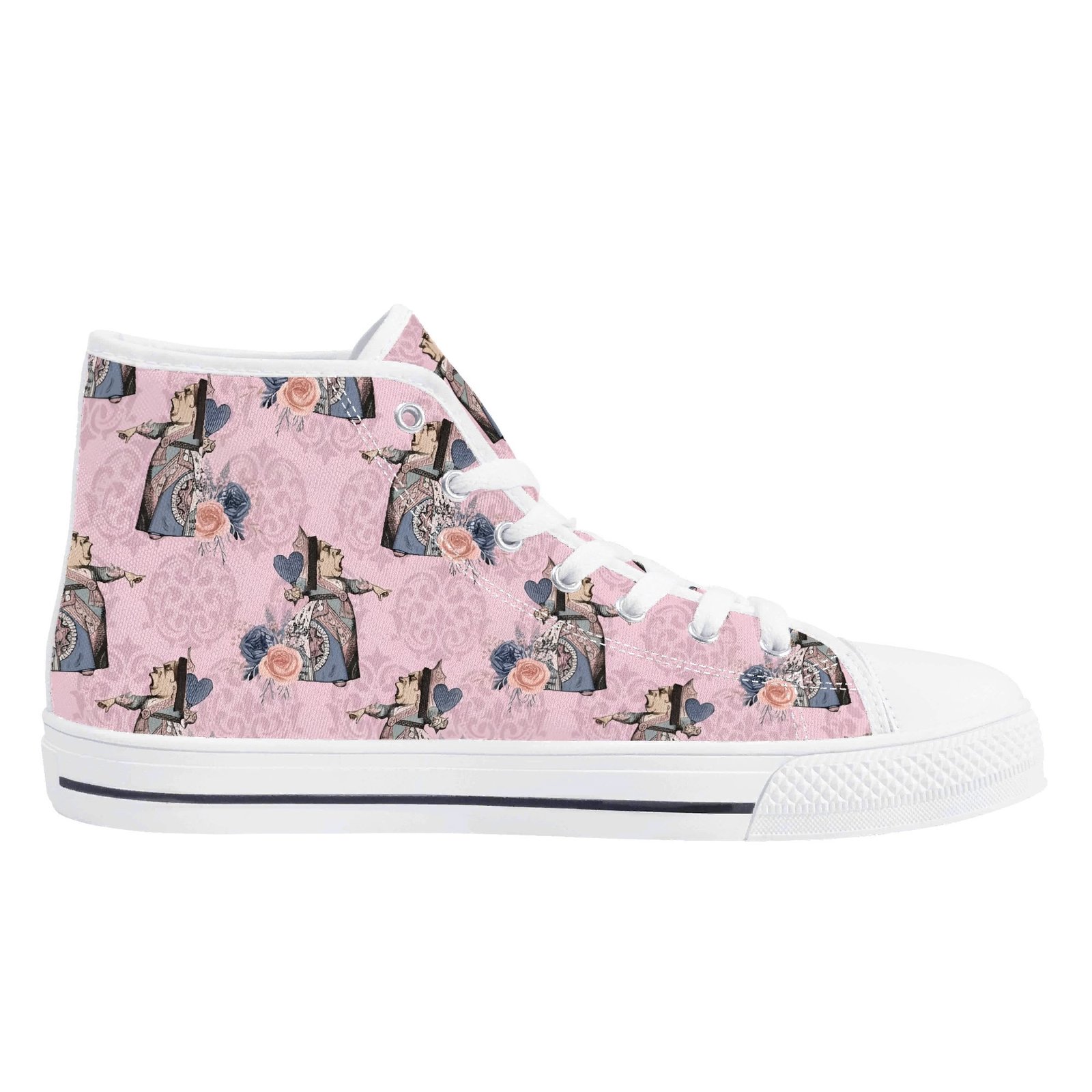 Pink Women’s Queen of Hearts Shoes | Queen of Hearts High Top Shoes - Image 18