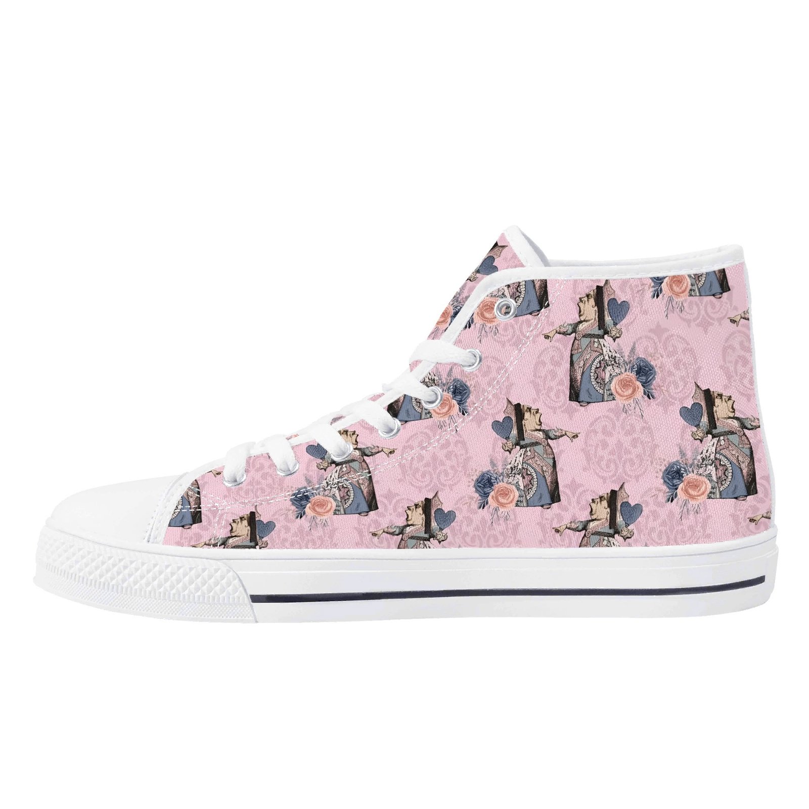 Pink Women’s Queen of Hearts Shoes | Queen of Hearts High Top Shoes - Image 19