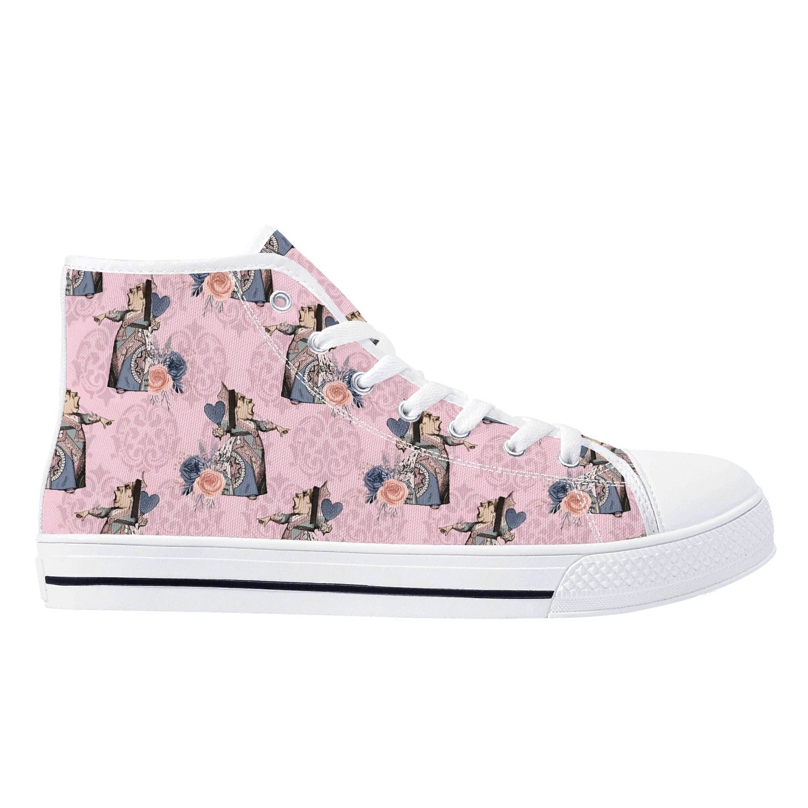 Pink Women’s Queen of Hearts Shoes | Queen of Hearts High Top Shoes - Image 20