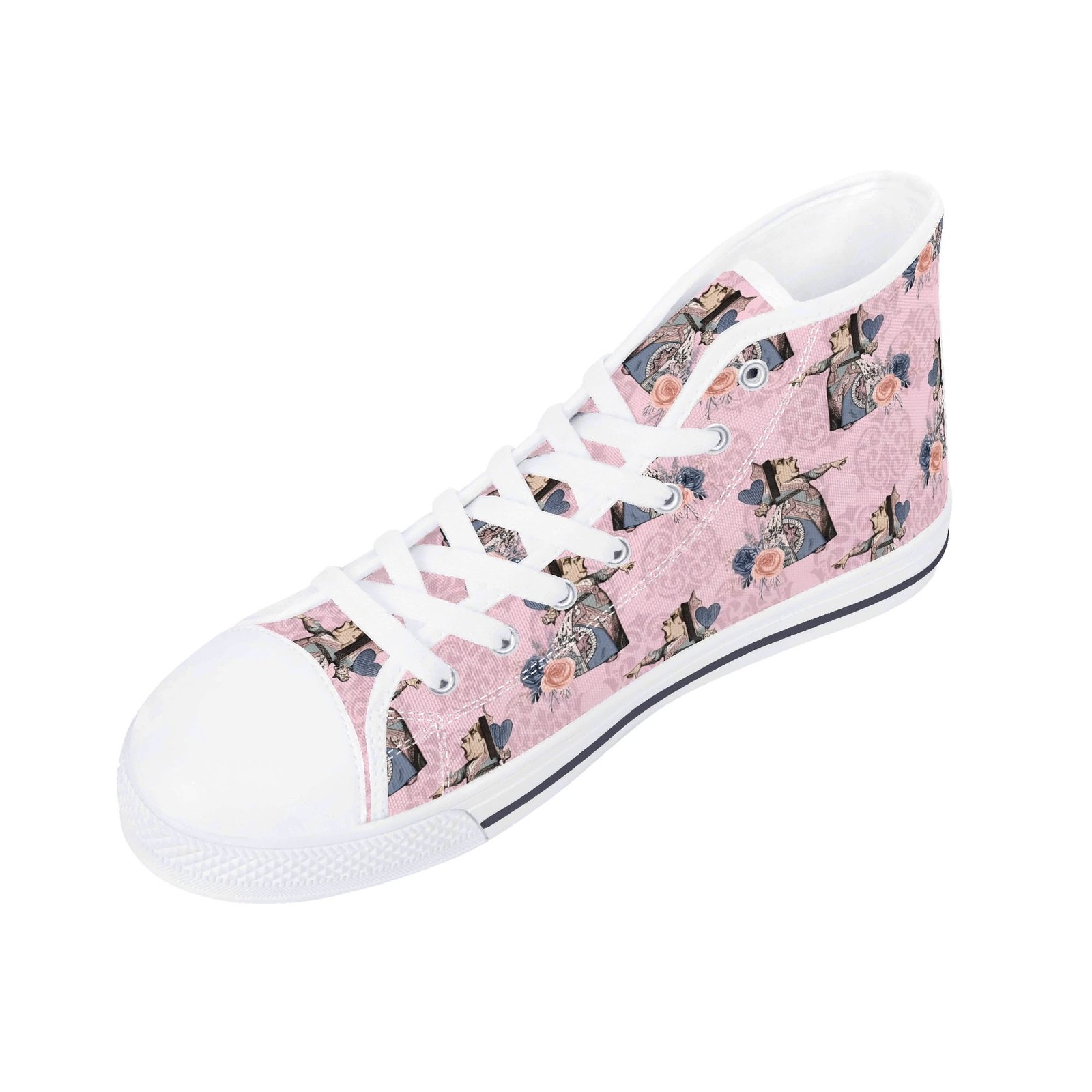 Pink Women’s Queen of Hearts Shoes | Queen of Hearts High Top Shoes - Image 22