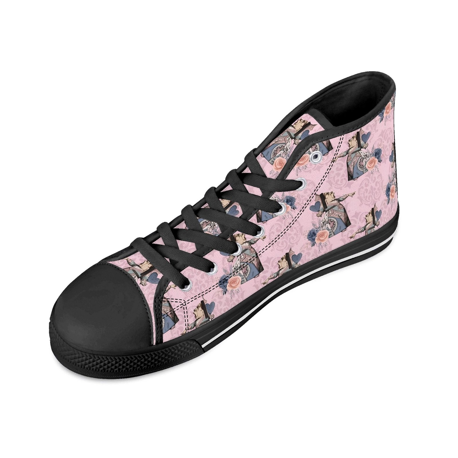 Pink Women’s Queen of Hearts Shoes | Queen of Hearts High Top Shoes - Image 10