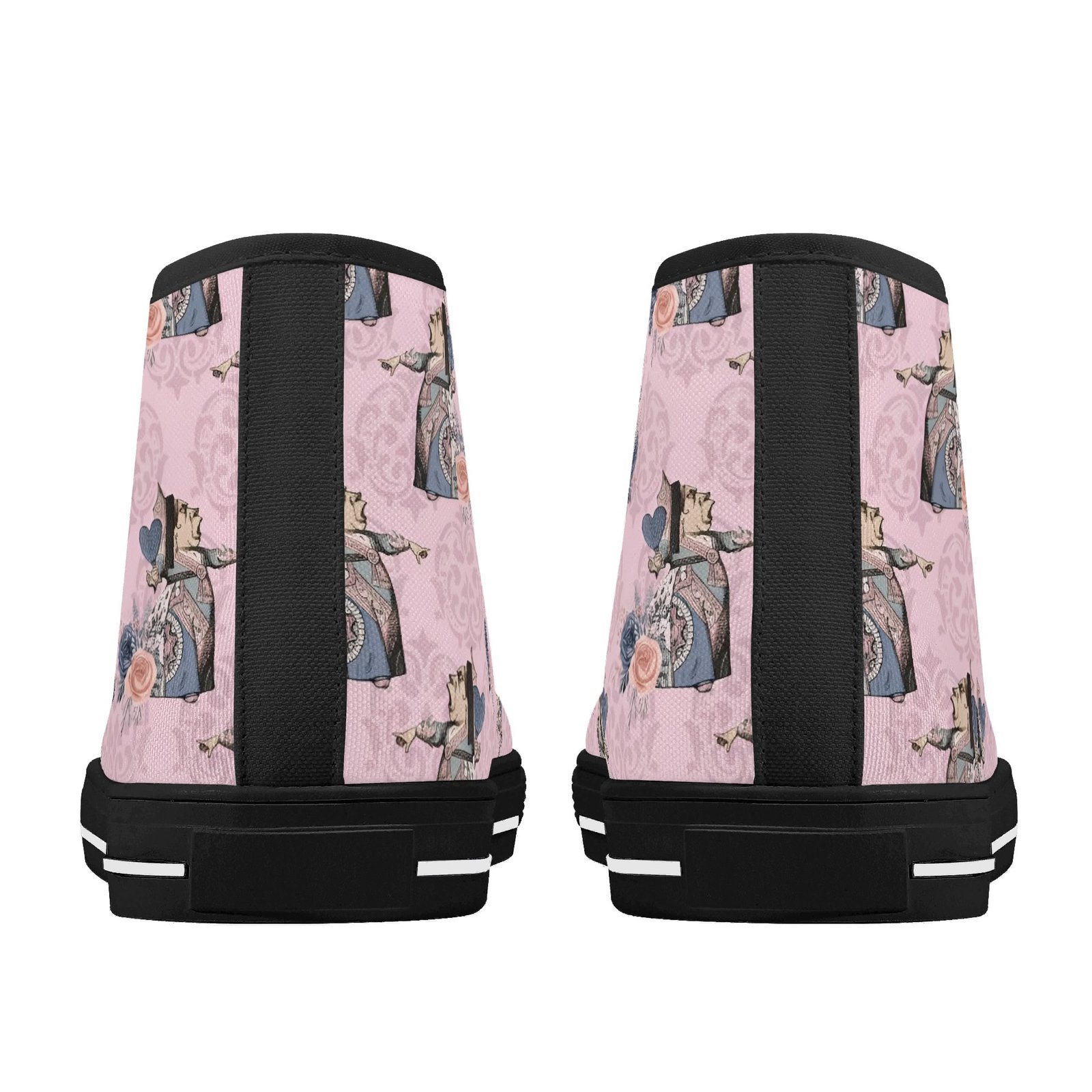 Pink Women’s Queen of Hearts Shoes | Queen of Hearts High Top Shoes - Image 3