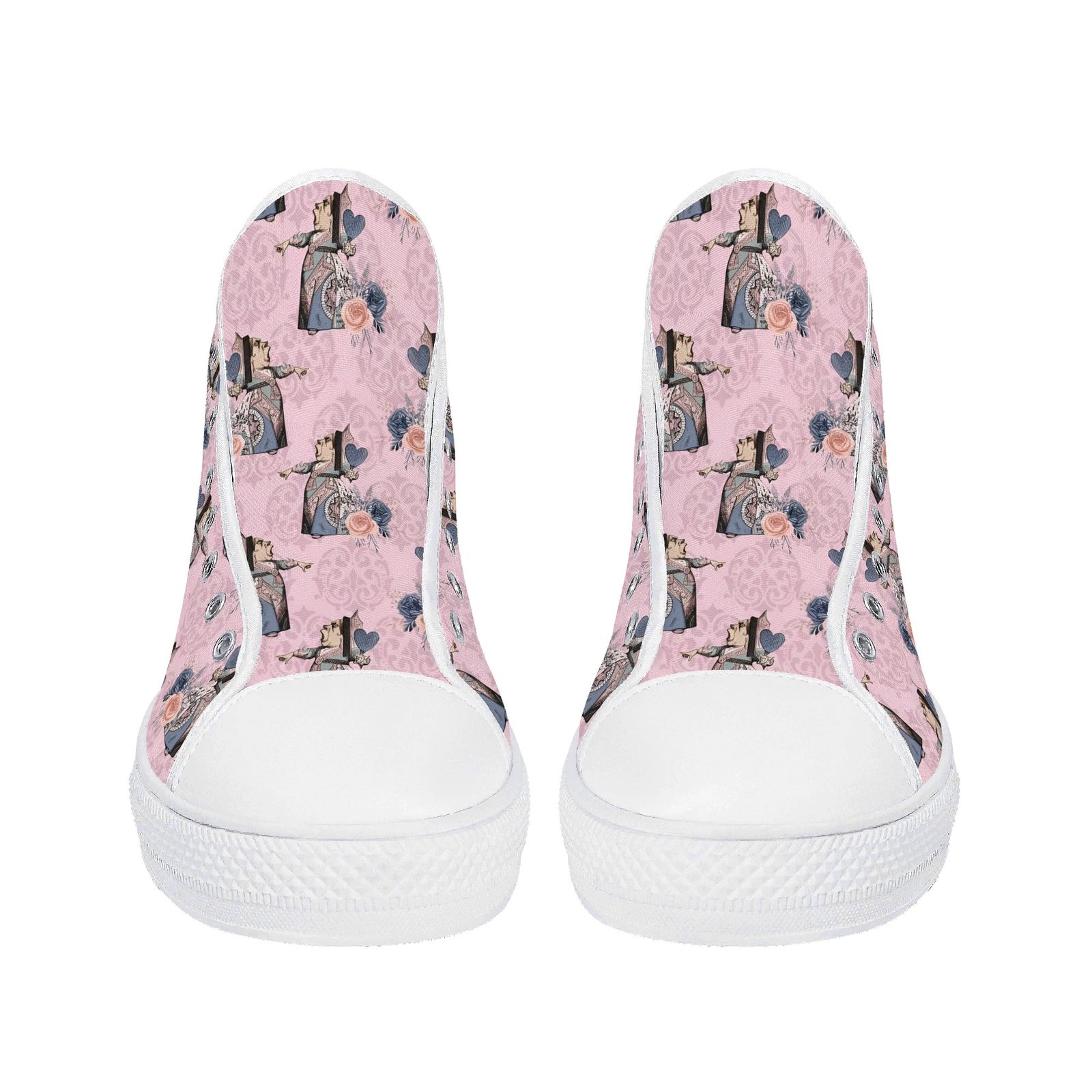 Pink Women’s Queen of Hearts Shoes | Queen of Hearts High Top Shoes - Image 16
