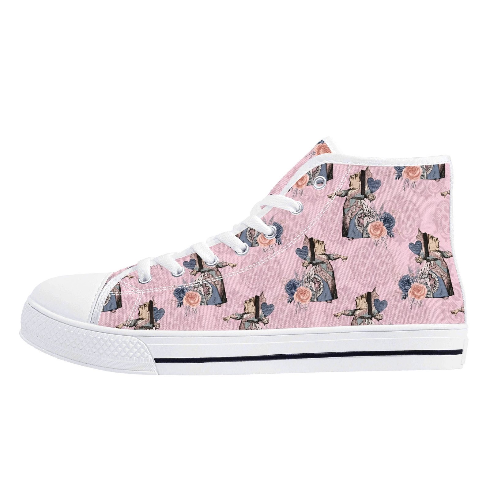 Pink Women’s Queen of Hearts Shoes | Queen of Hearts High Top Shoes - Image 17
