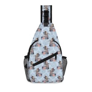 Queen of Hearts Sling Bag in blue