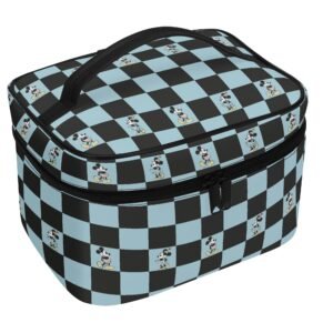 Steamboat Willie Blue and Black Checkered Train Case