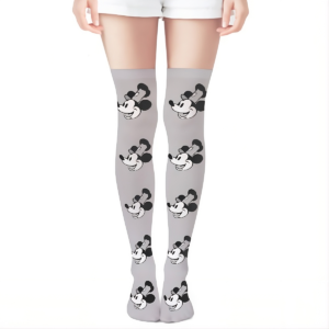 Steamboat Willie Thigh High Stockings in Grey