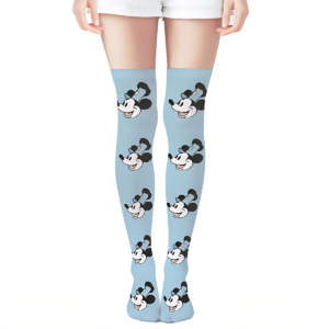 Steamboat Willie Thigh High Stockings in Blue