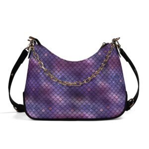 Purple Mermaid Handbag with Chain Detail