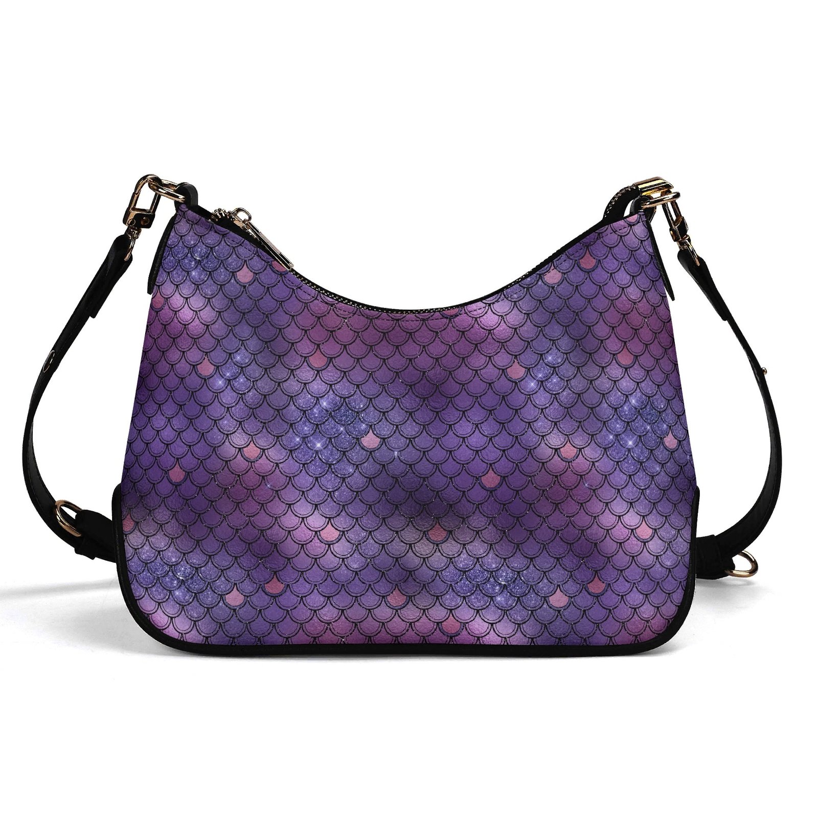 Purple Mermaid Handbag with Chain Detail - Image 2