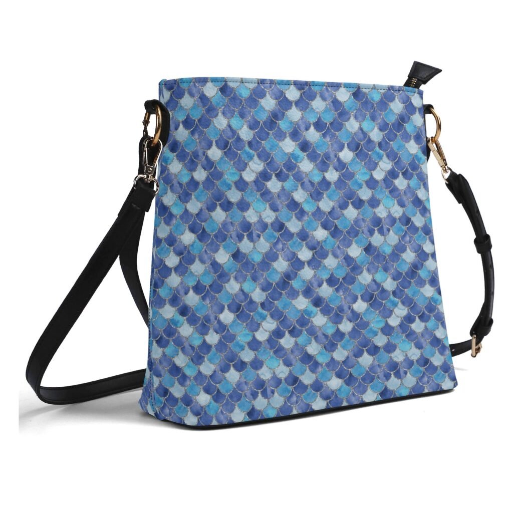 blue mermaid bucket bag