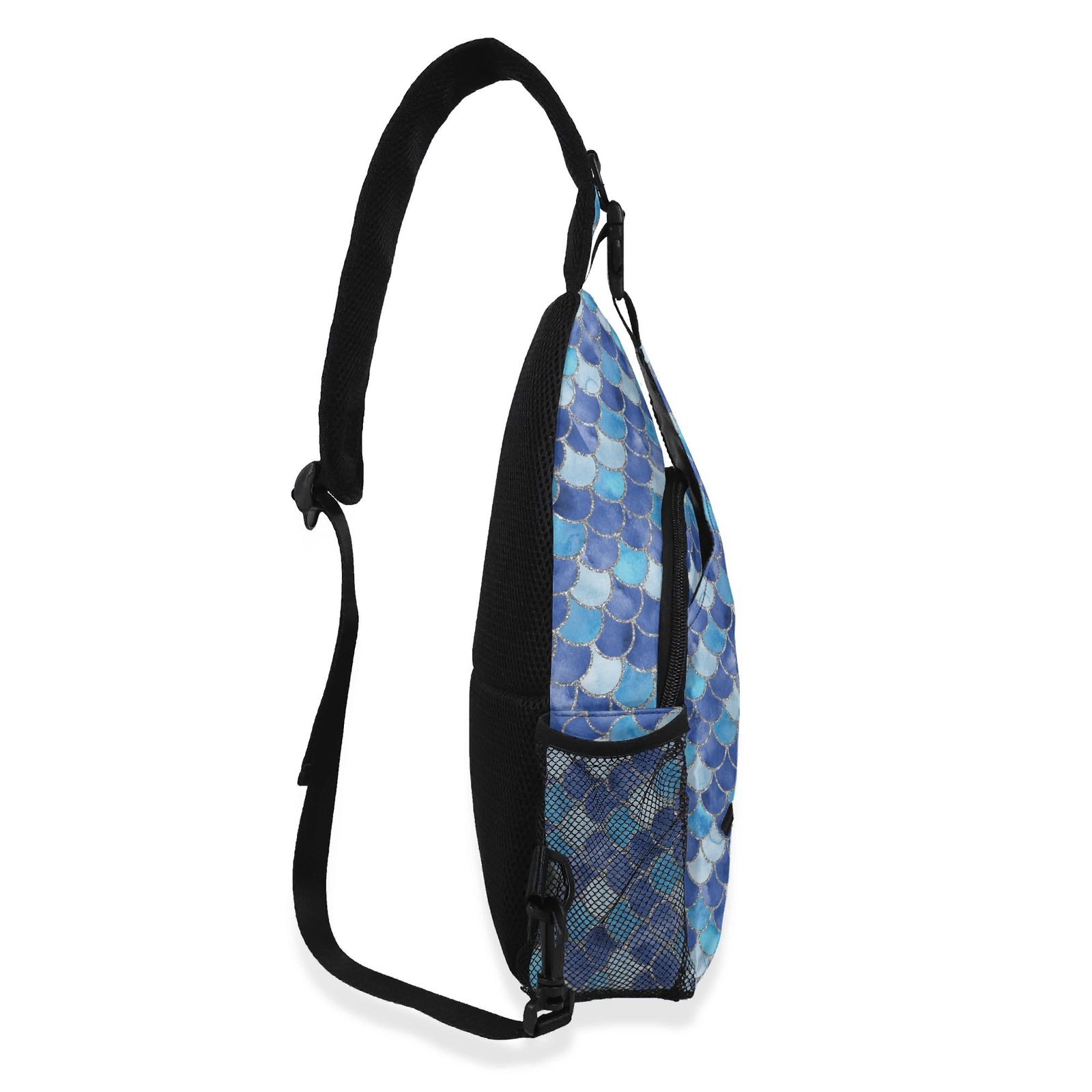 Blue Mermaid Sling Bag | Mermaid Chest Bag Crossbody Bag with Adjustable Strap - Image 4