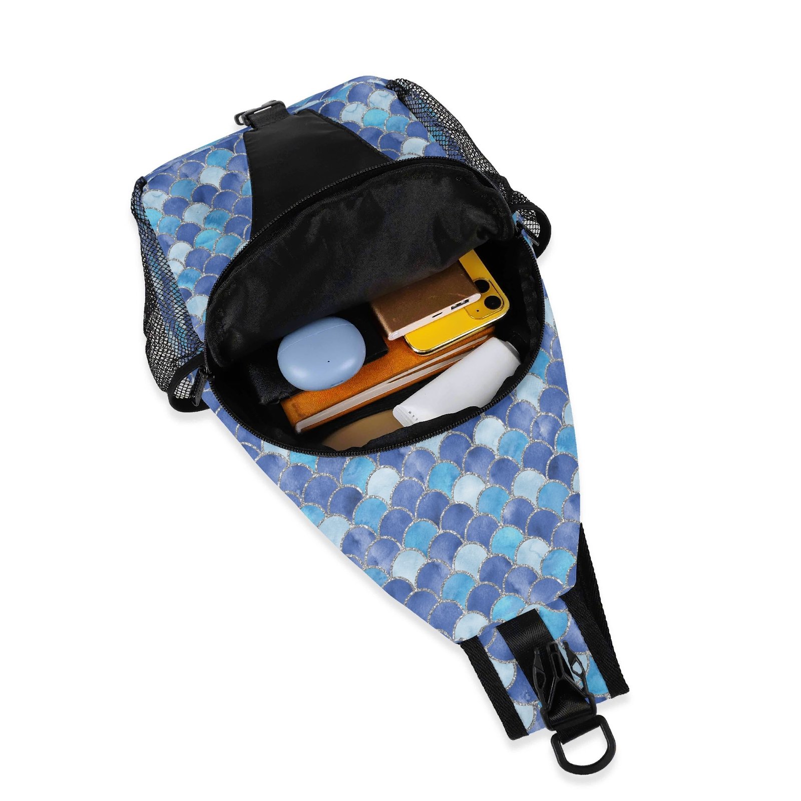 Blue Mermaid Sling Bag | Mermaid Chest Bag Crossbody Bag with Adjustable Strap - Image 7