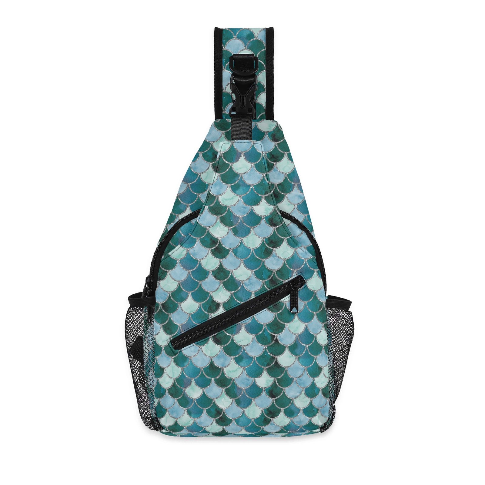 Green Mermaid Sling Bag | Mermaid Chest Bag Crossbody Bag with Adjustable Strap