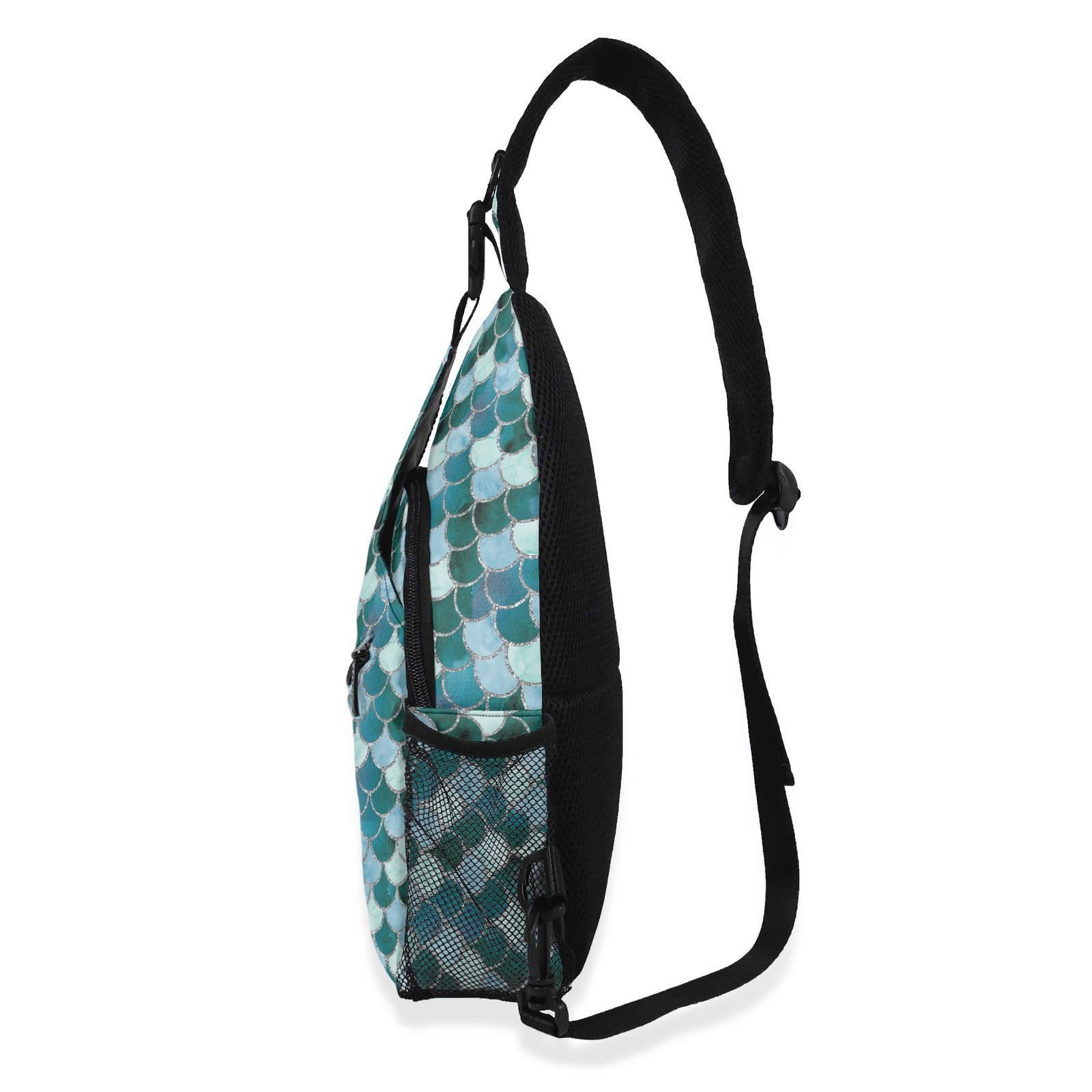 Green Mermaid Sling Bag | Mermaid Chest Bag Crossbody Bag with Adjustable Strap - Image 3
