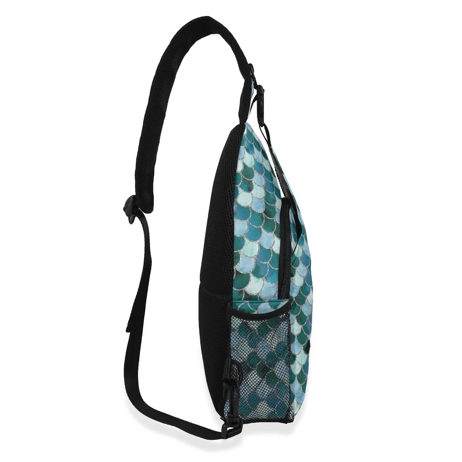 Green Mermaid Sling Bag | Mermaid Chest Bag Crossbody Bag with Adjustable Strap - Image 4