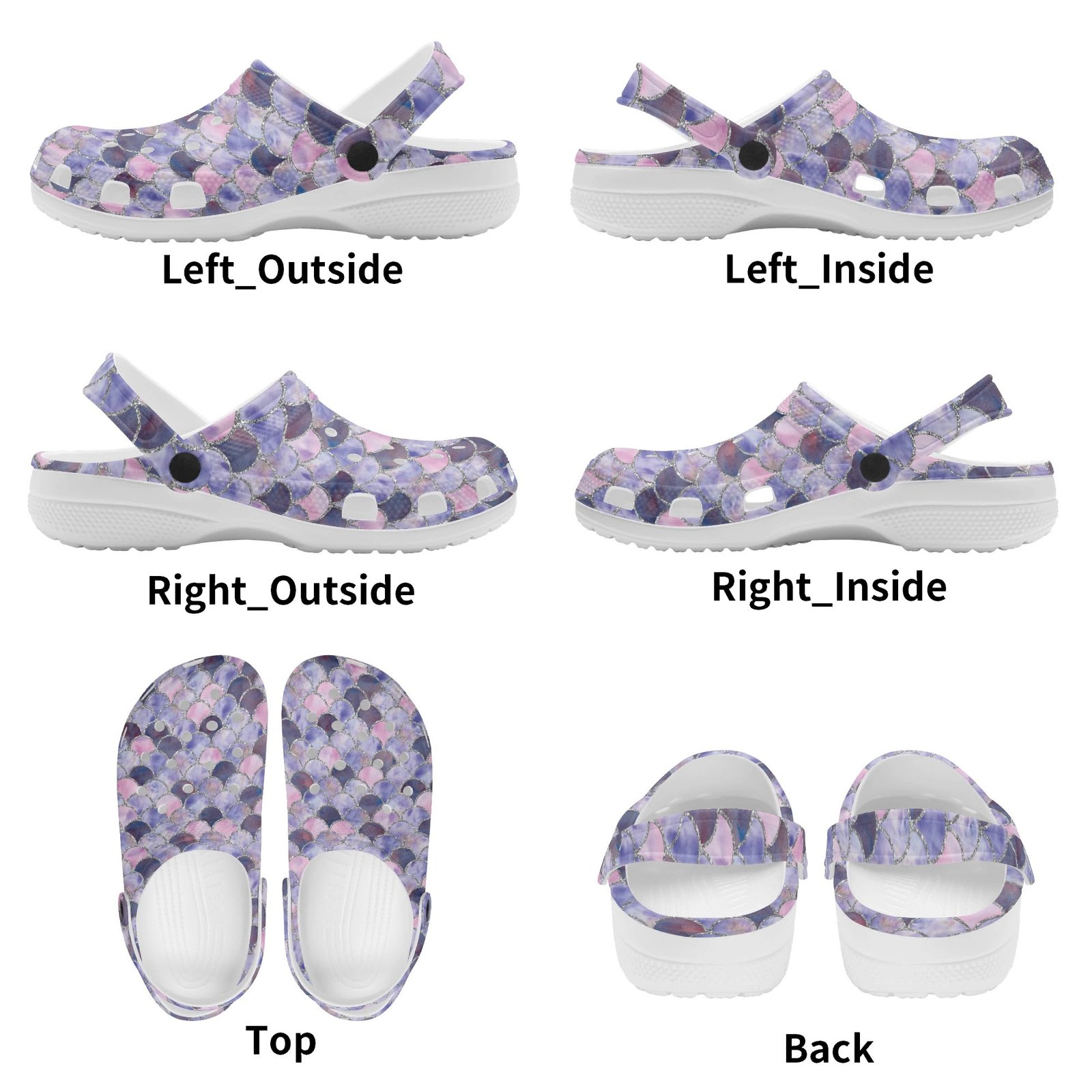 Purple The Little Mermaid Rubber Clogs - Image 11