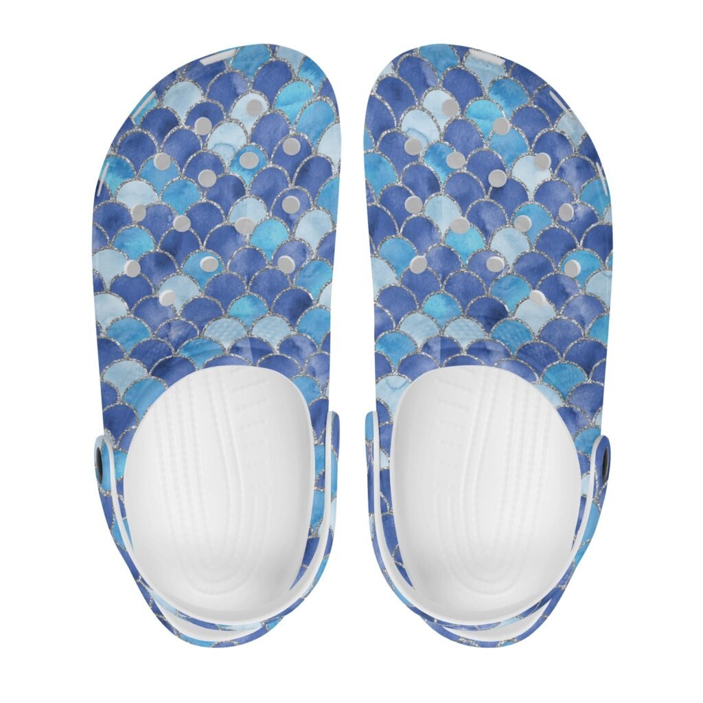 Blue Mermaid Rubber Clogs