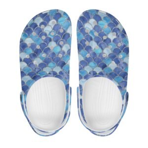 Blue Mermaid Rubber Clogs
