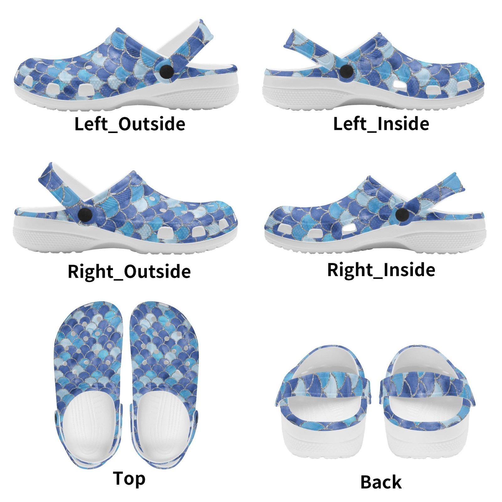 Blue Mermaid Rubber Clogs - Image 11