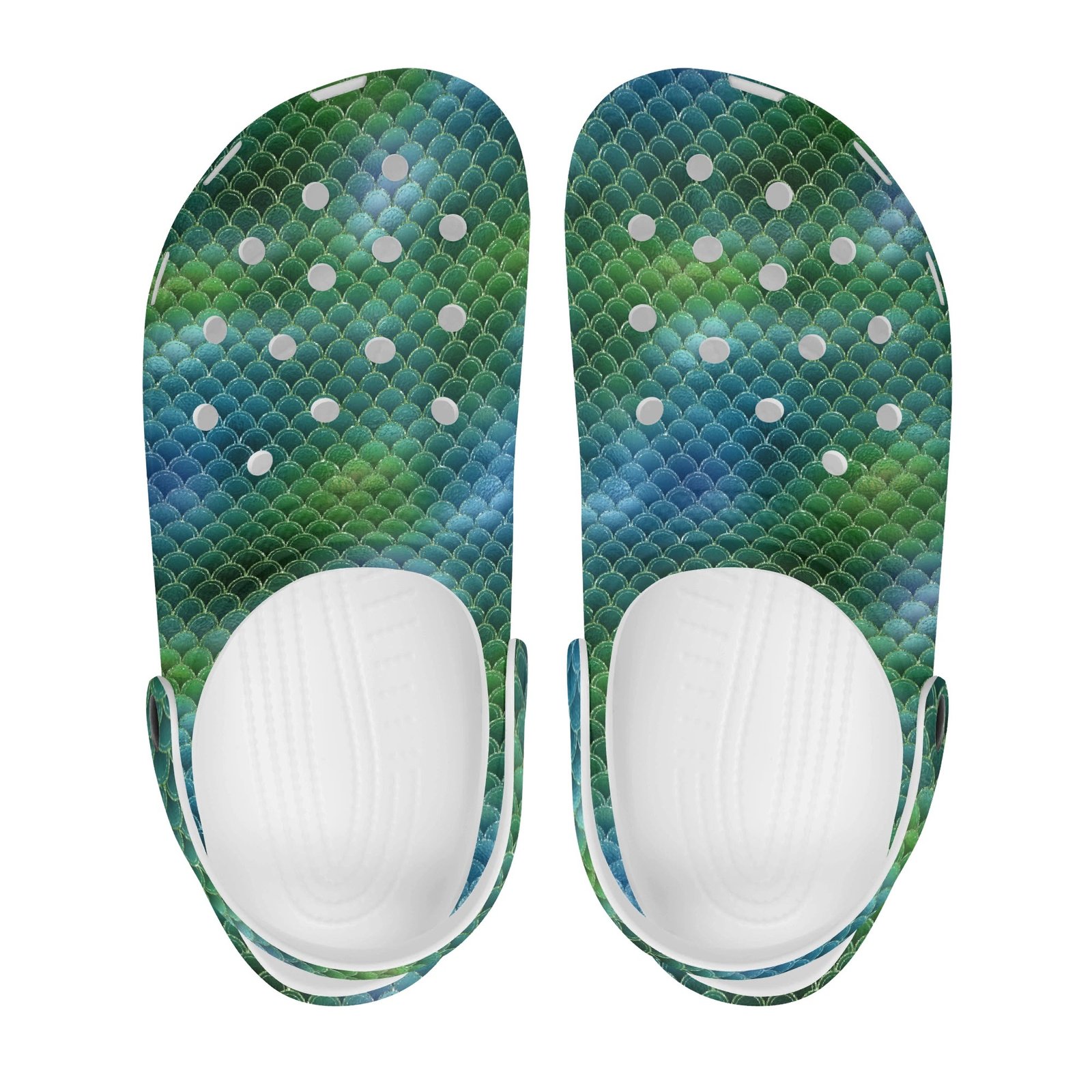 Green Mermaid Rubber Clogs