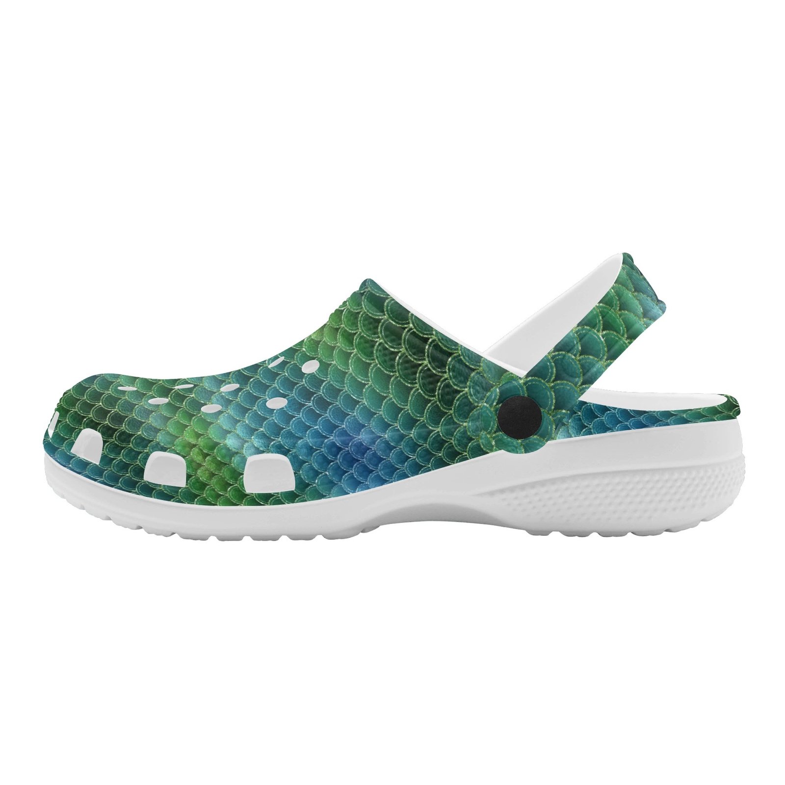 Green Mermaid Rubber Clogs - Image 2
