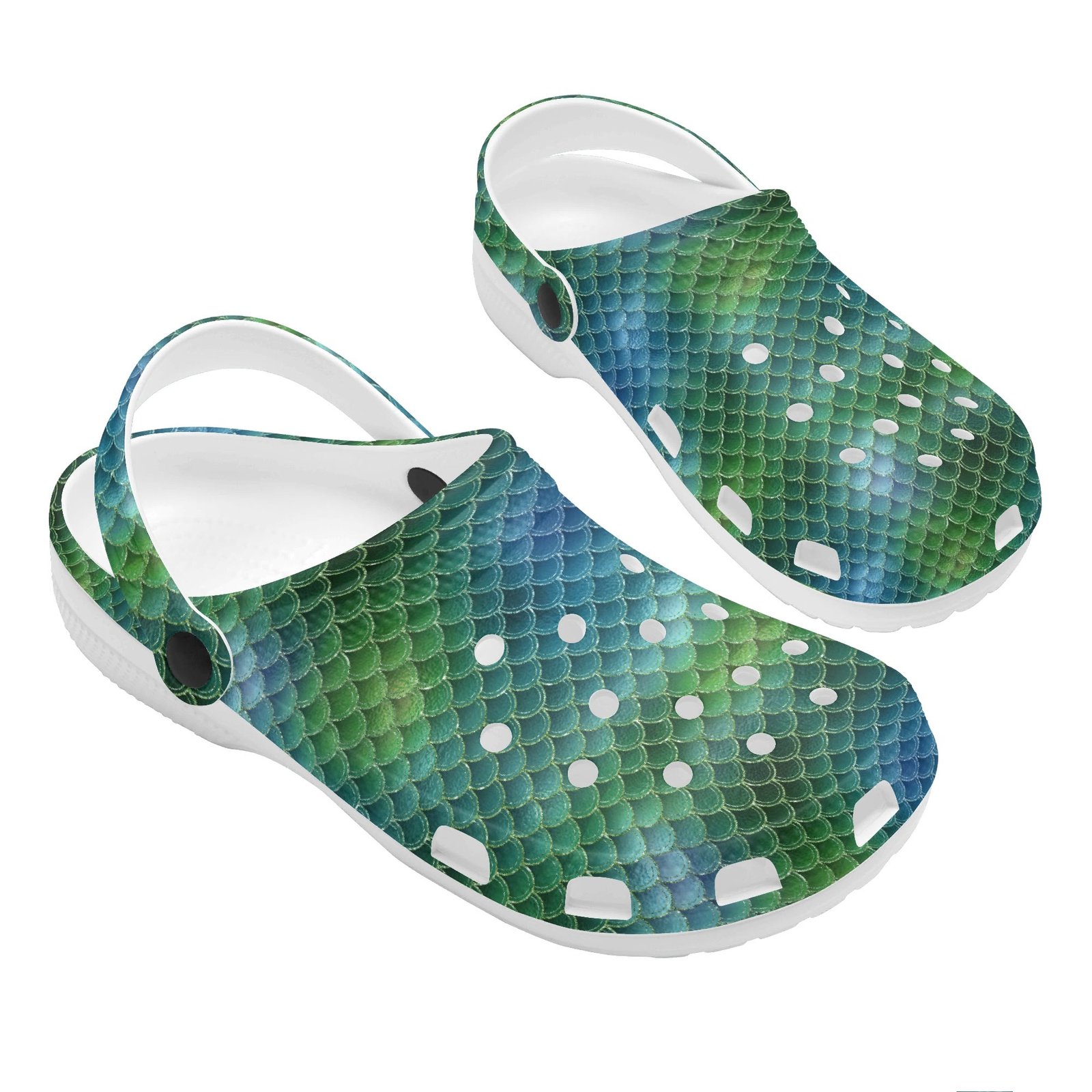 Green Mermaid Rubber Clogs - Image 8