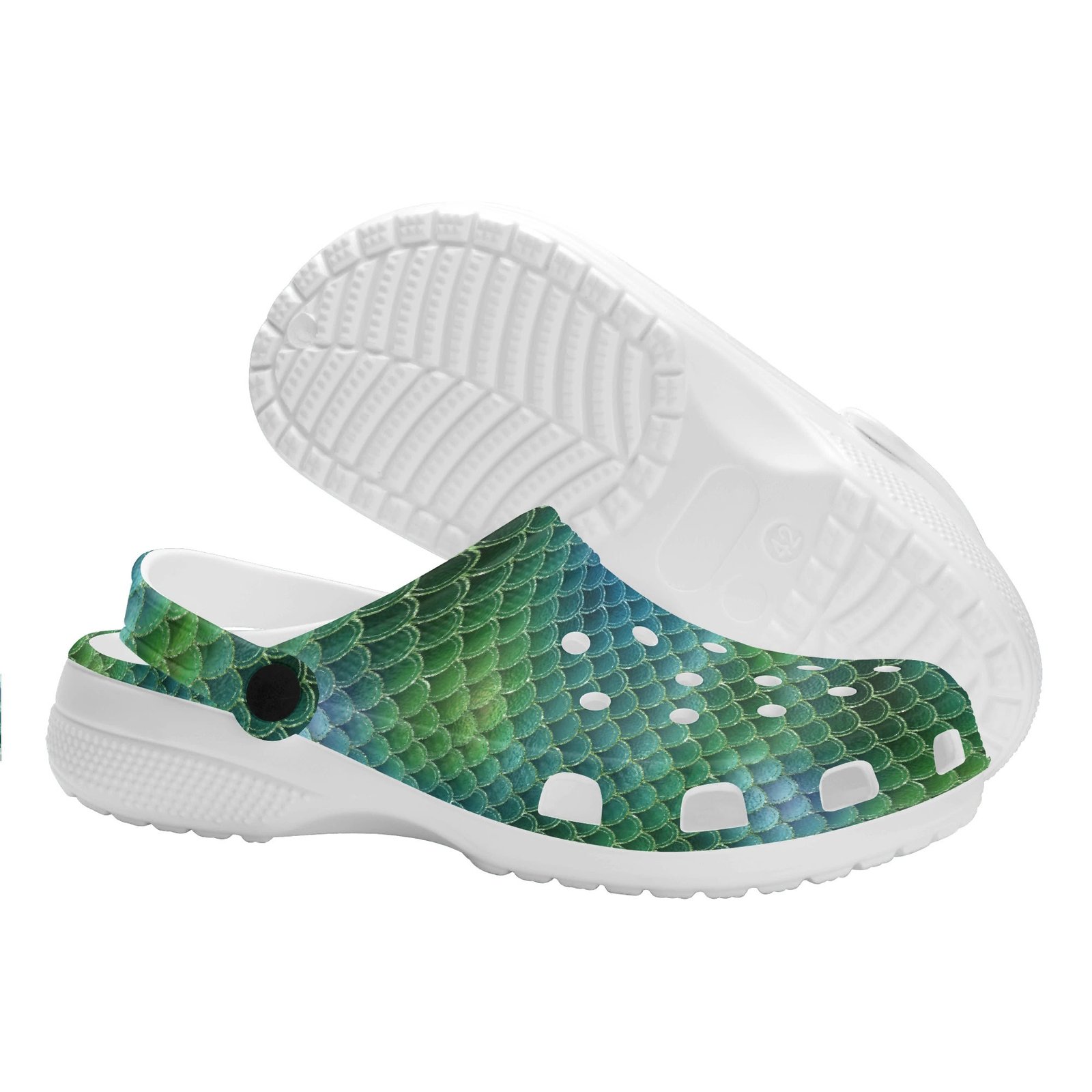 Green Mermaid Rubber Clogs - Image 9