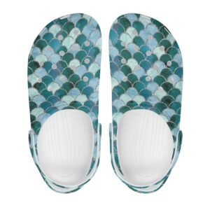 Dark Green Mermaid Rubber Clogs