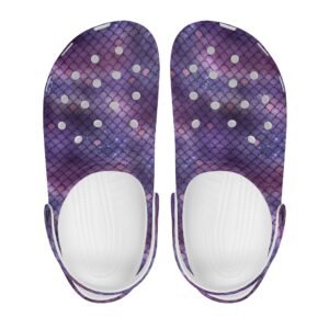 Purple Mermaid Rubber Clogs