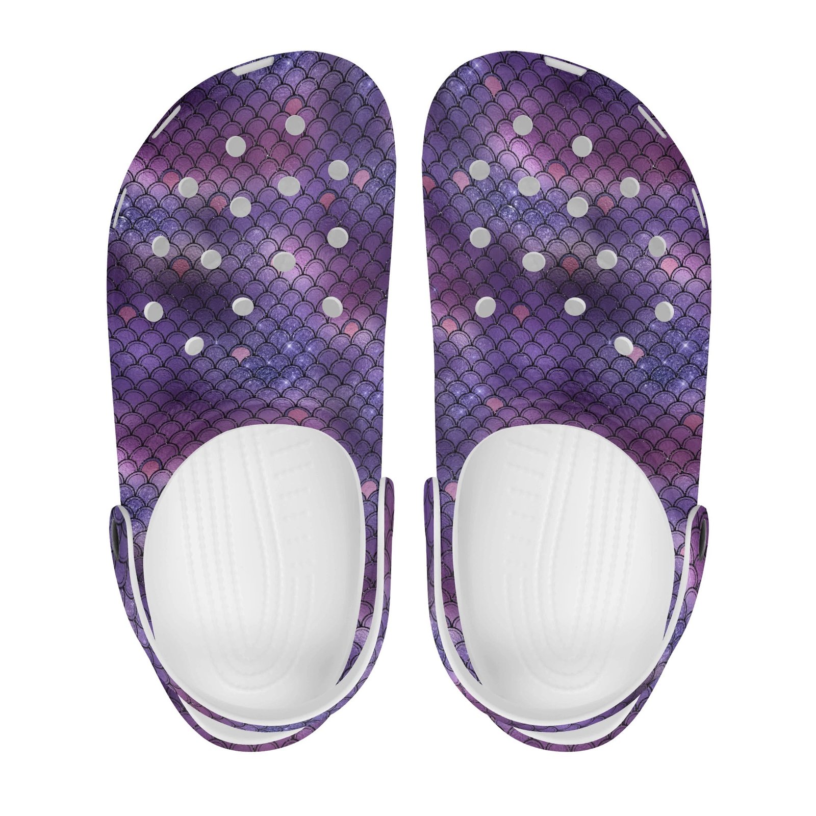 Purple Mermaid Rubber Clogs