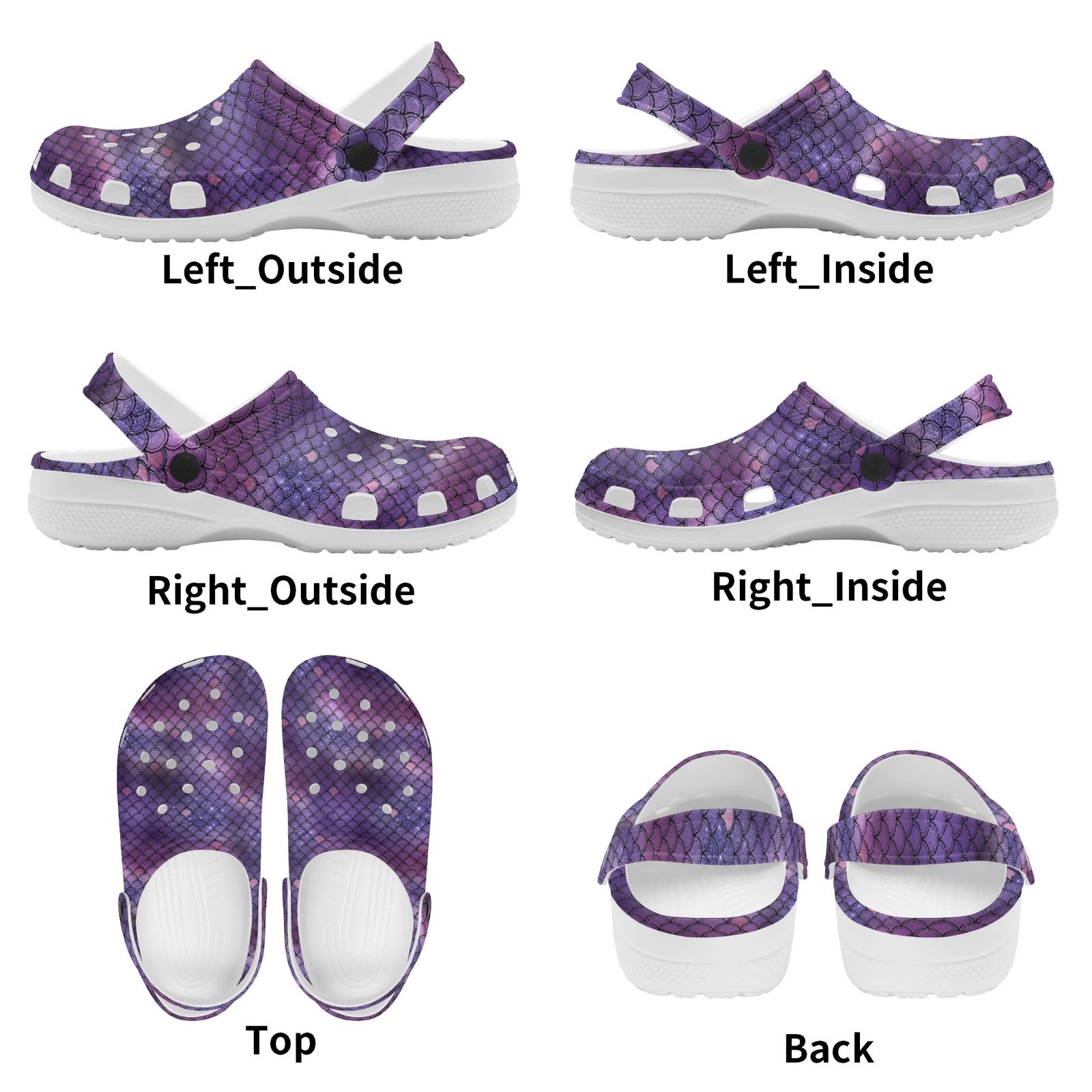 Purple Mermaid Rubber Clogs - Image 11