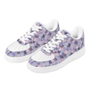 Purple Mermaid Shoes | Women's Mermaid Low Top Vegan Leather Sneakers