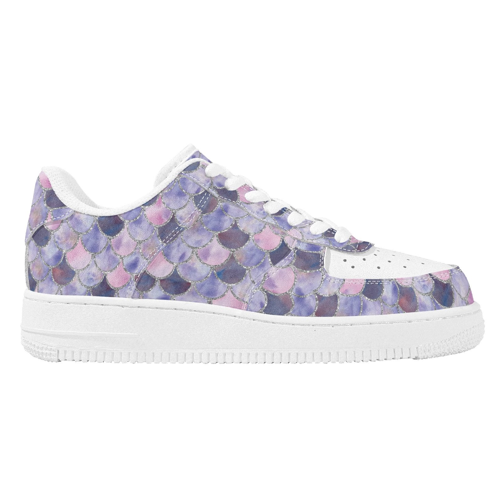Purple Mermaid Shoes | Women's Mermaid Low Top Vegan Leather Sneakers - Image 10