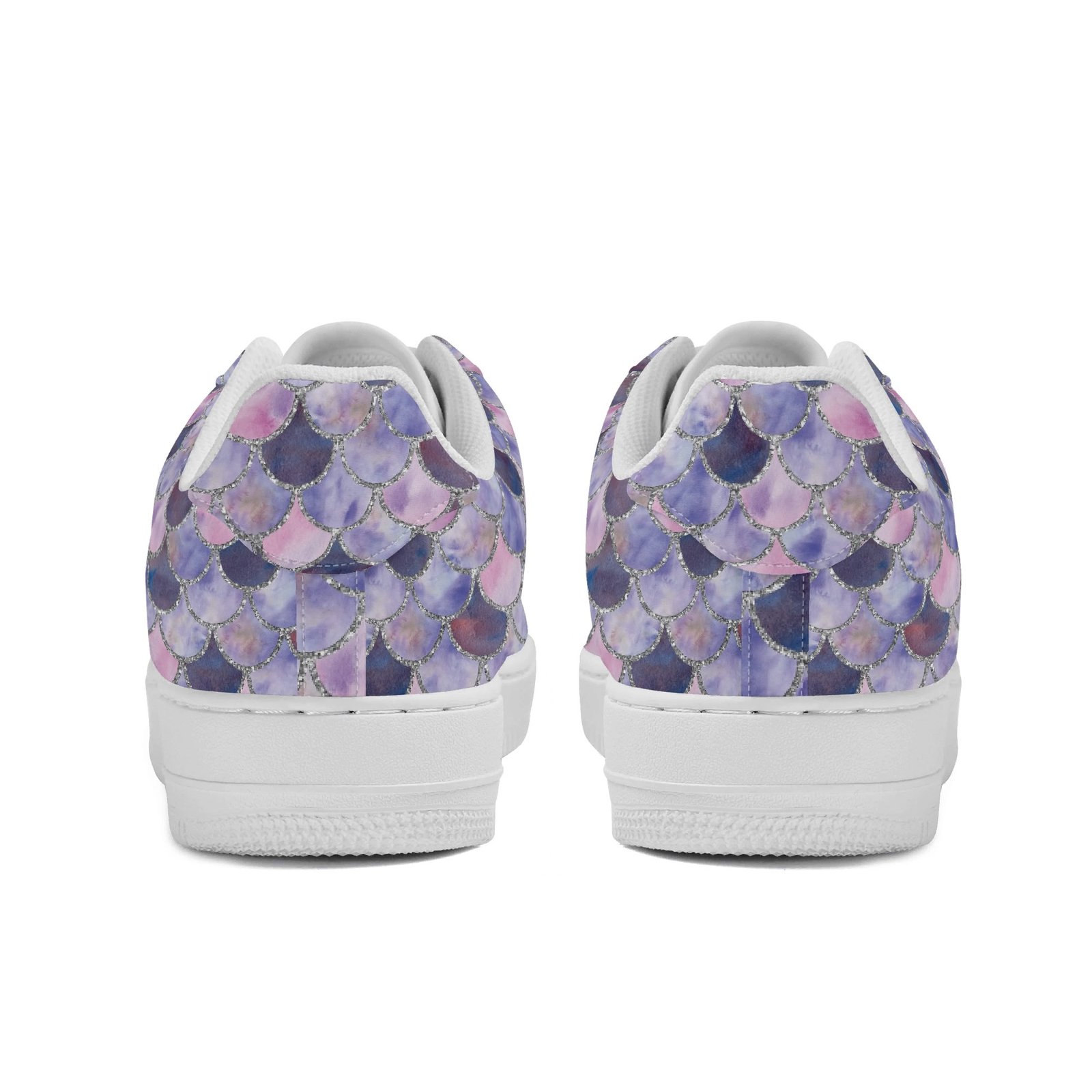 Purple Mermaid Shoes | Women's Mermaid Low Top Vegan Leather Sneakers - Image 3