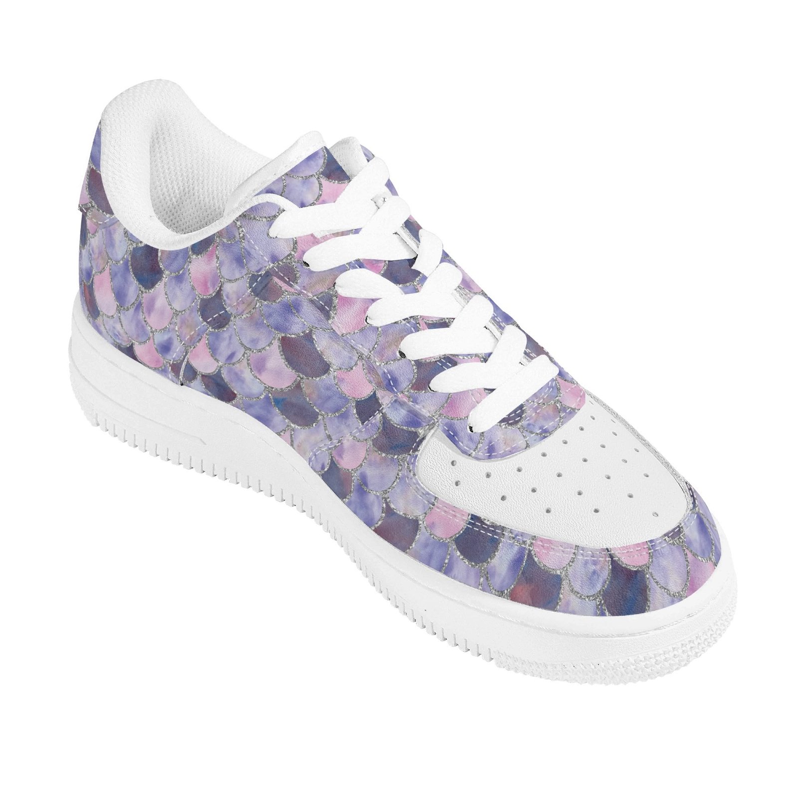 Purple Mermaid Shoes | Women's Mermaid Low Top Vegan Leather Sneakers - Image 6