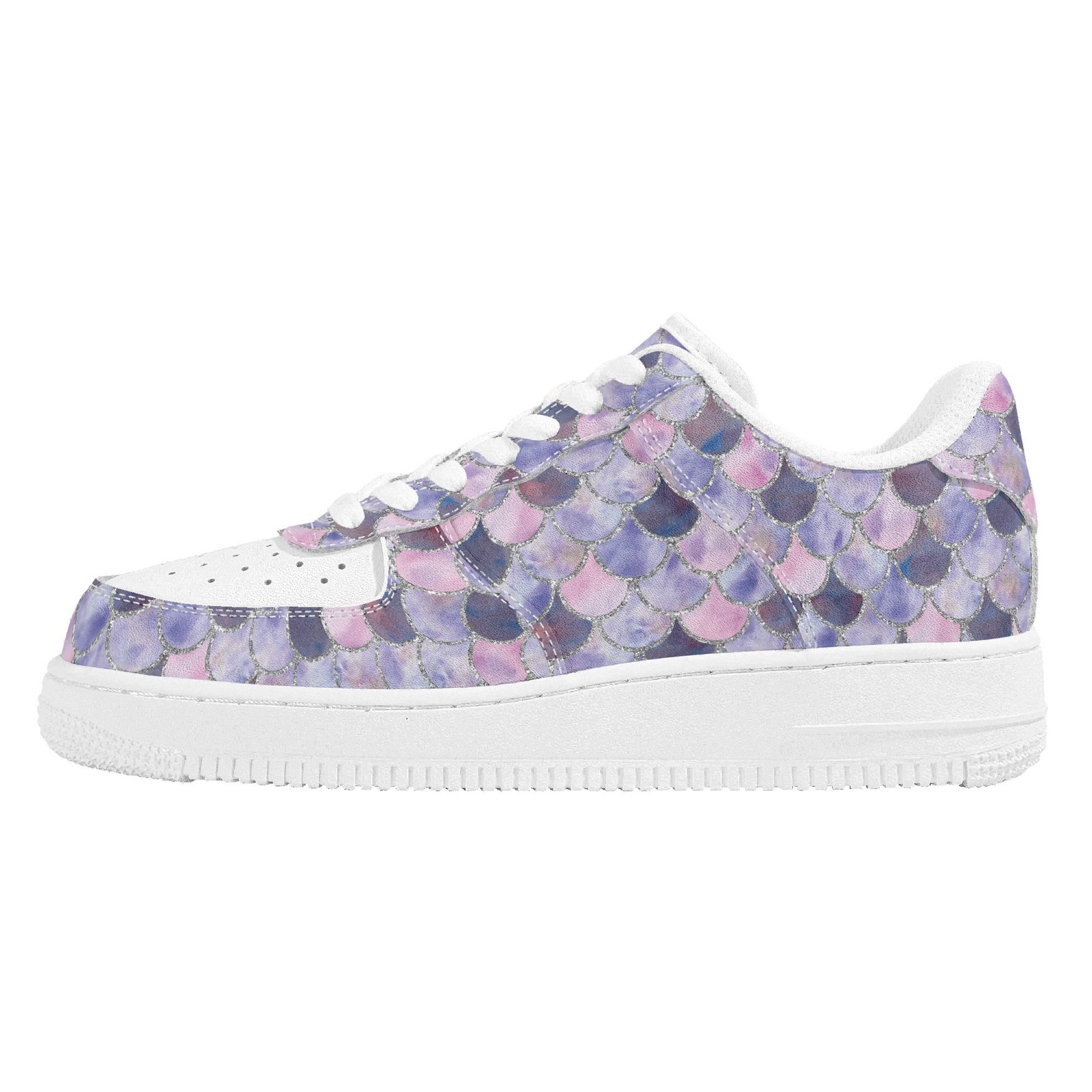 Purple Mermaid Shoes | Women's Mermaid Low Top Vegan Leather Sneakers - Image 7