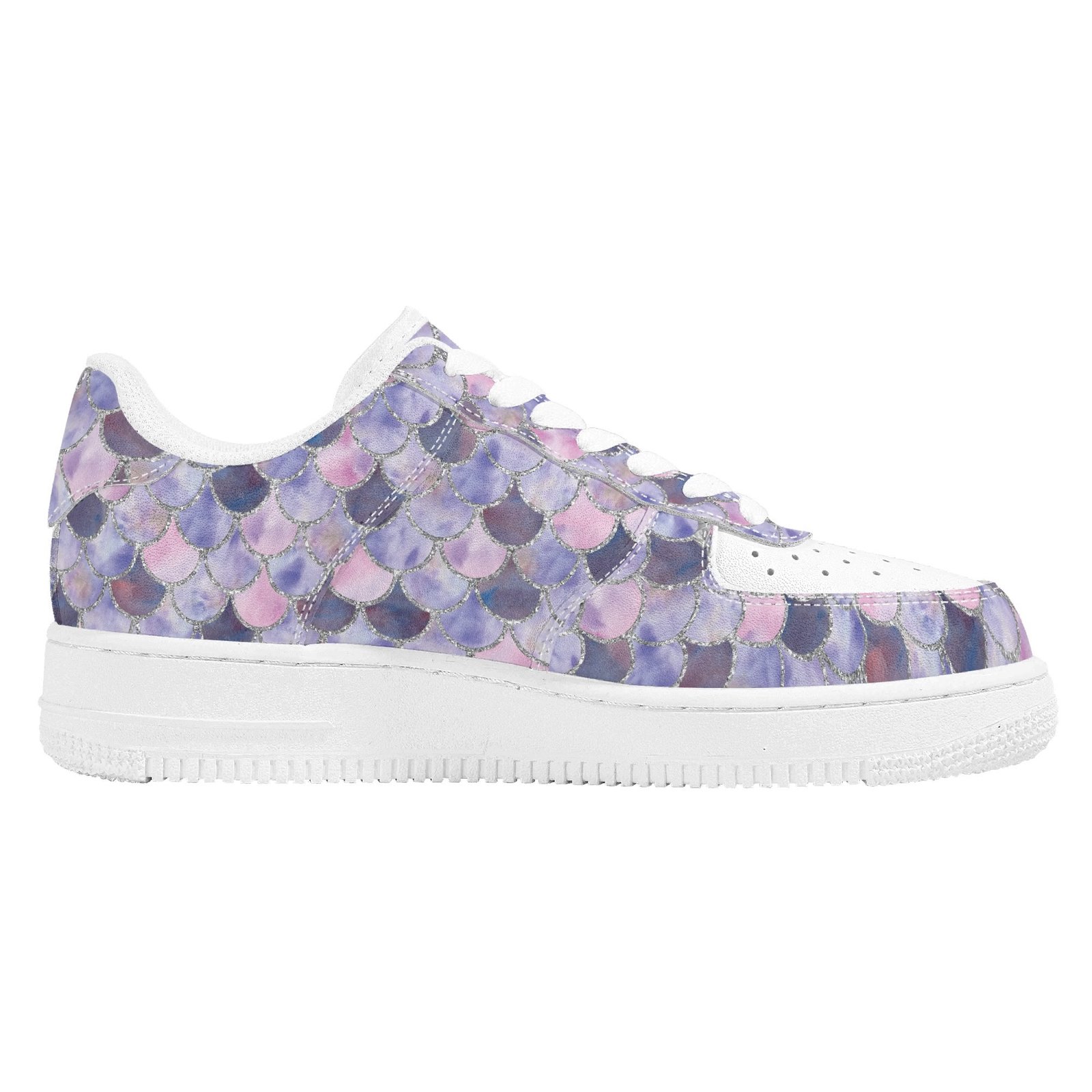 Purple Mermaid Shoes | Women's Mermaid Low Top Vegan Leather Sneakers - Image 8