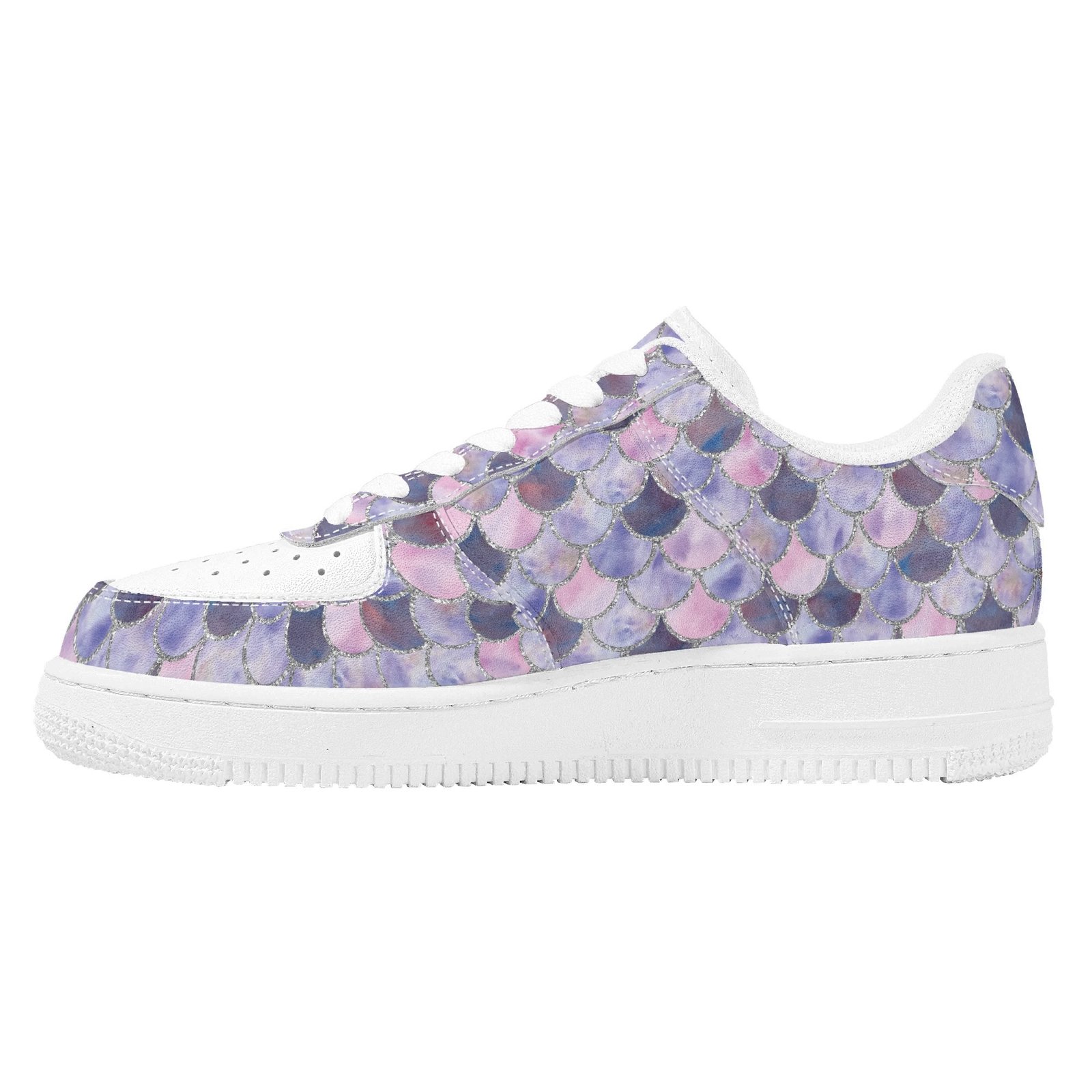 Purple Mermaid Shoes | Women's Mermaid Low Top Vegan Leather Sneakers - Image 9