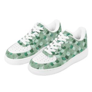 Green Mermaid Shoes | Women's Mermaid Low Top Vegan Leather Sneakers