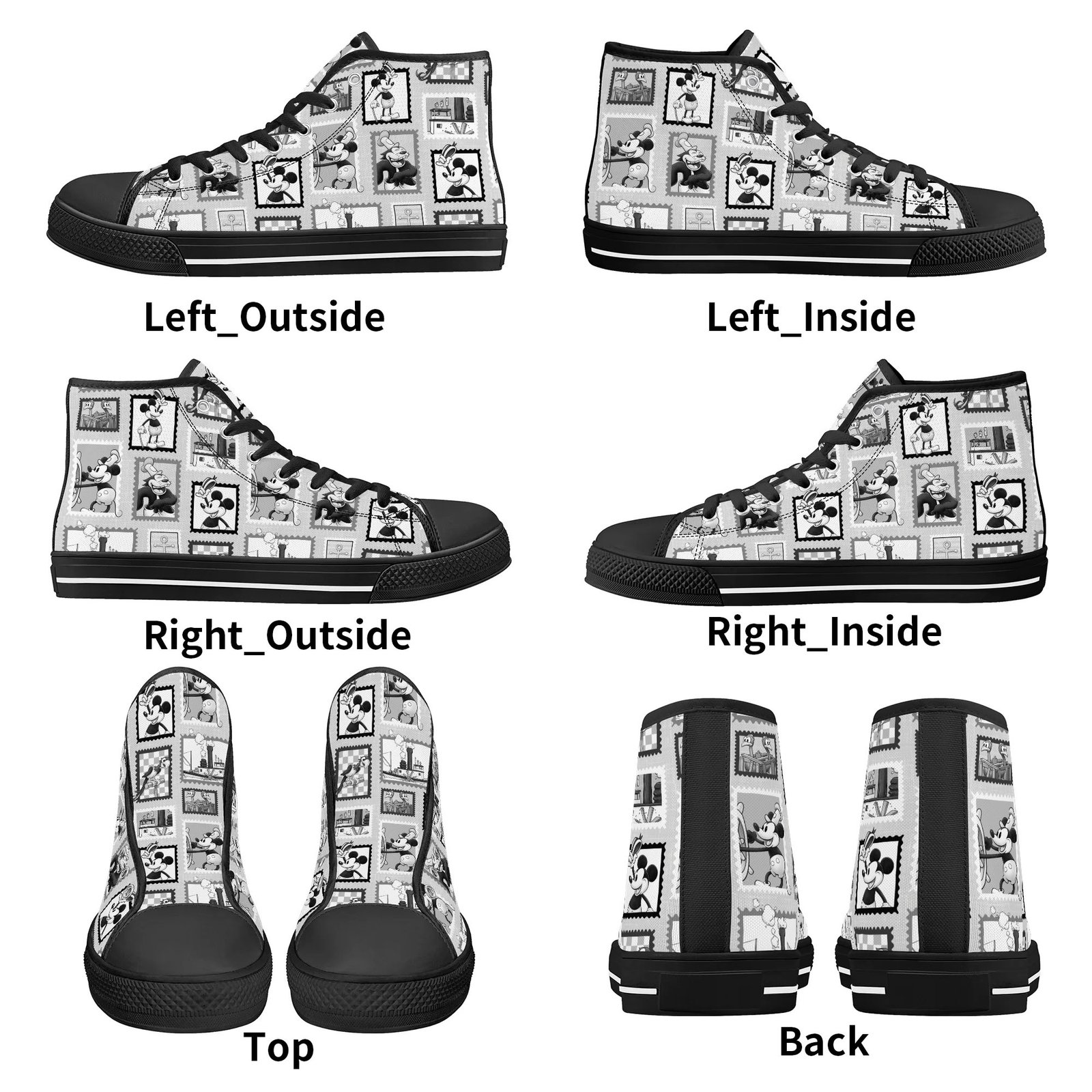 Women's Steamboat Willie High Top Shoes - Image 9