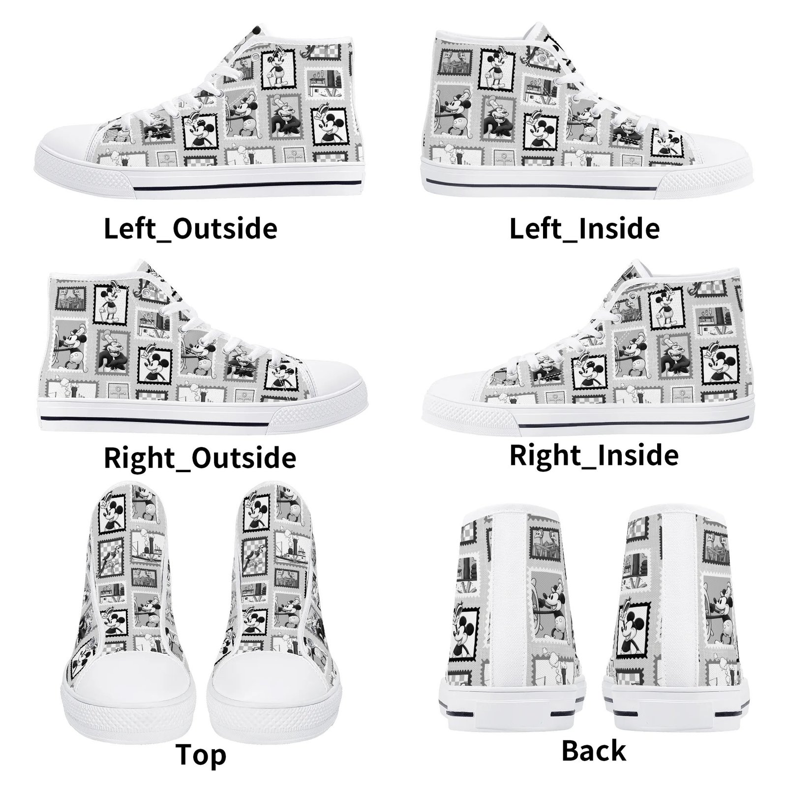 Women's Steamboat Willie High Top Shoes - Image 18