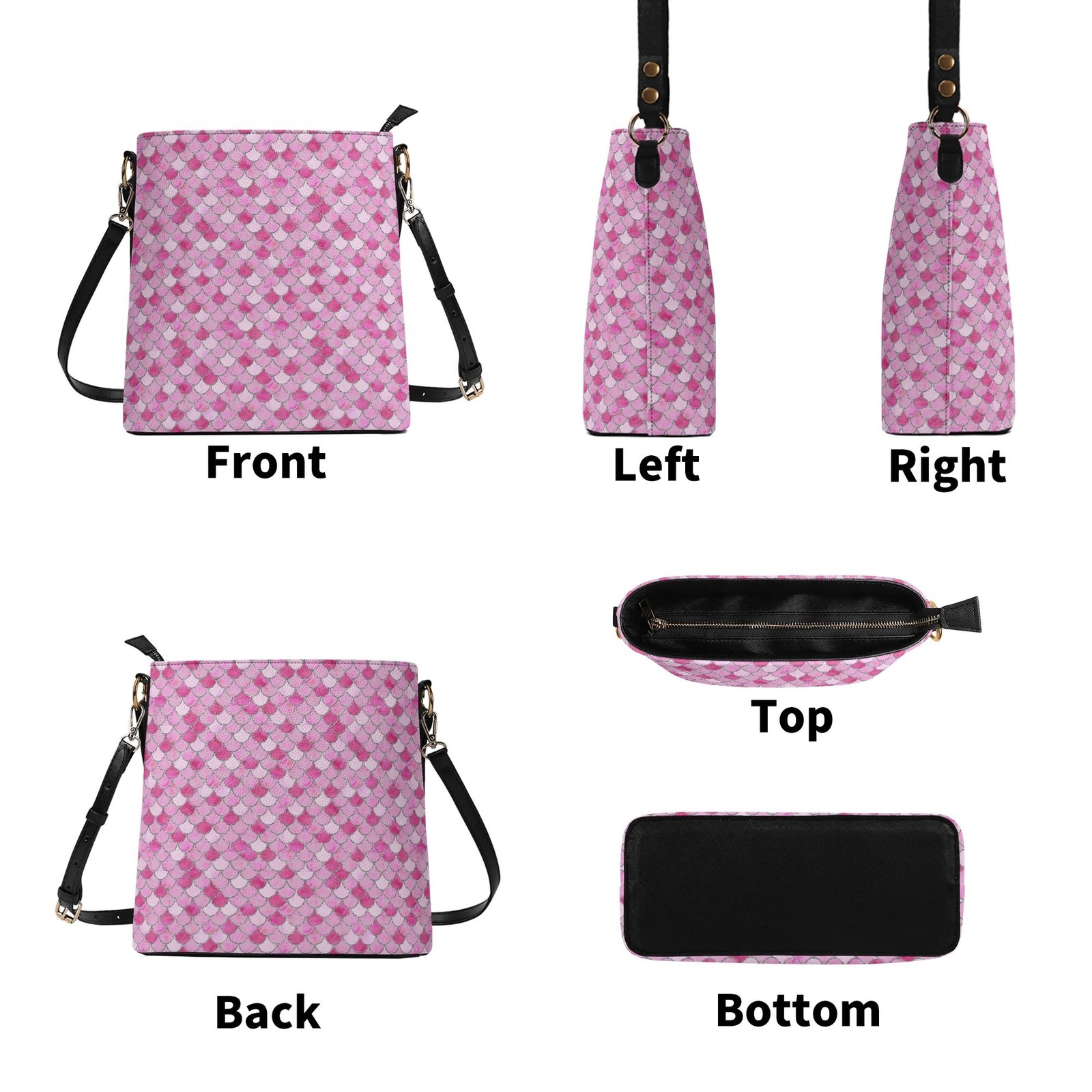 Pink Mermaid Bucket Bag - Image 9
