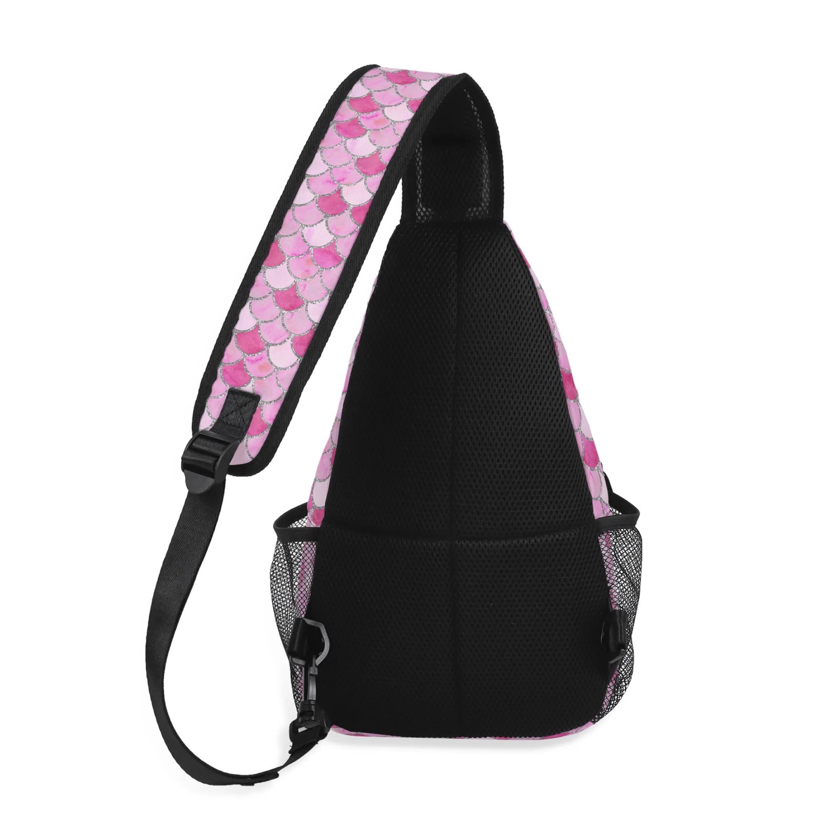 Pink Mermaid Sling Bag | Mermaid Chest Bag Crossbody Bag with Adjustable Strap - Image 2