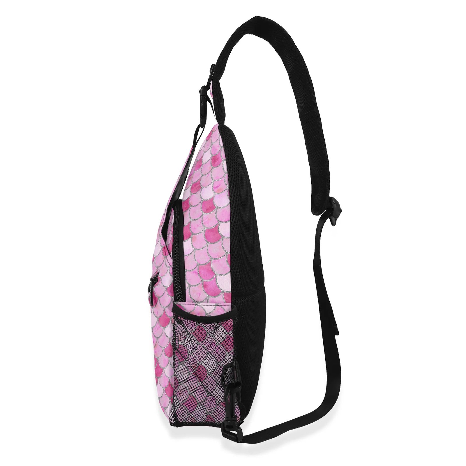 Pink Mermaid Sling Bag | Mermaid Chest Bag Crossbody Bag with Adjustable Strap - Image 3