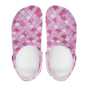 Pink Mermaid Rubber Clogs