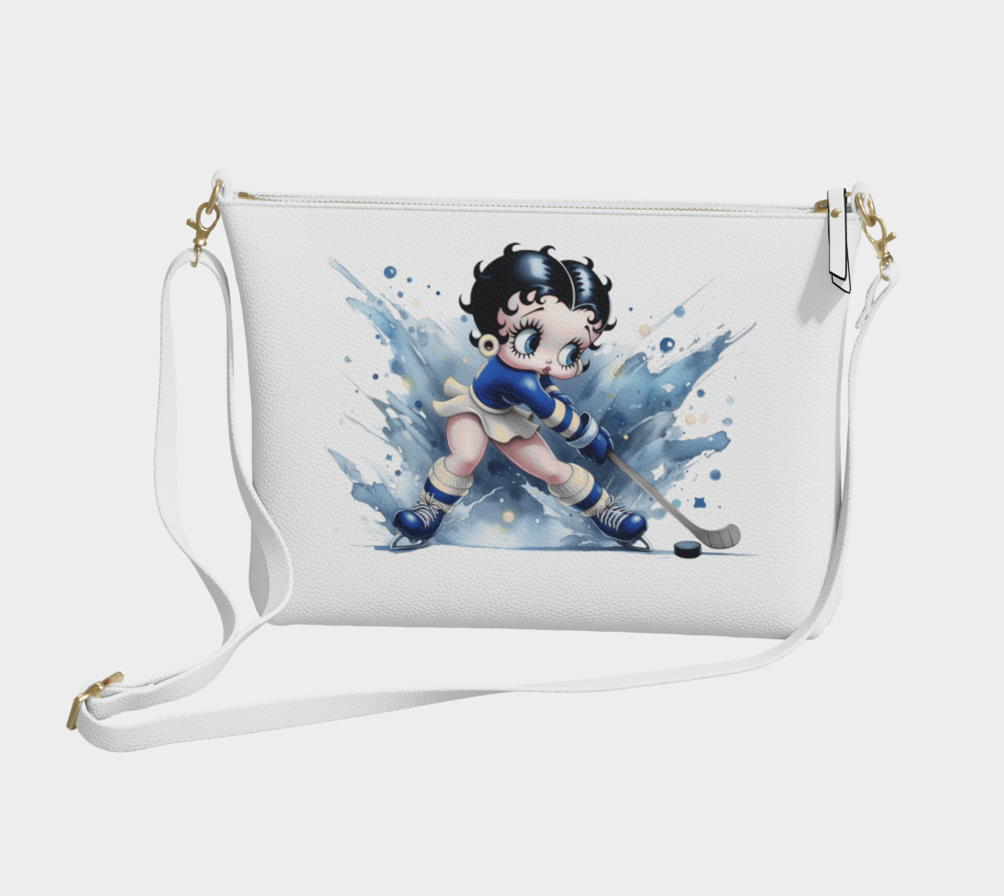 Hockey Betty Boop Mini Bag in Blue and White - Image 2