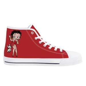 Women's Betty Boop High Top Shoes in Red