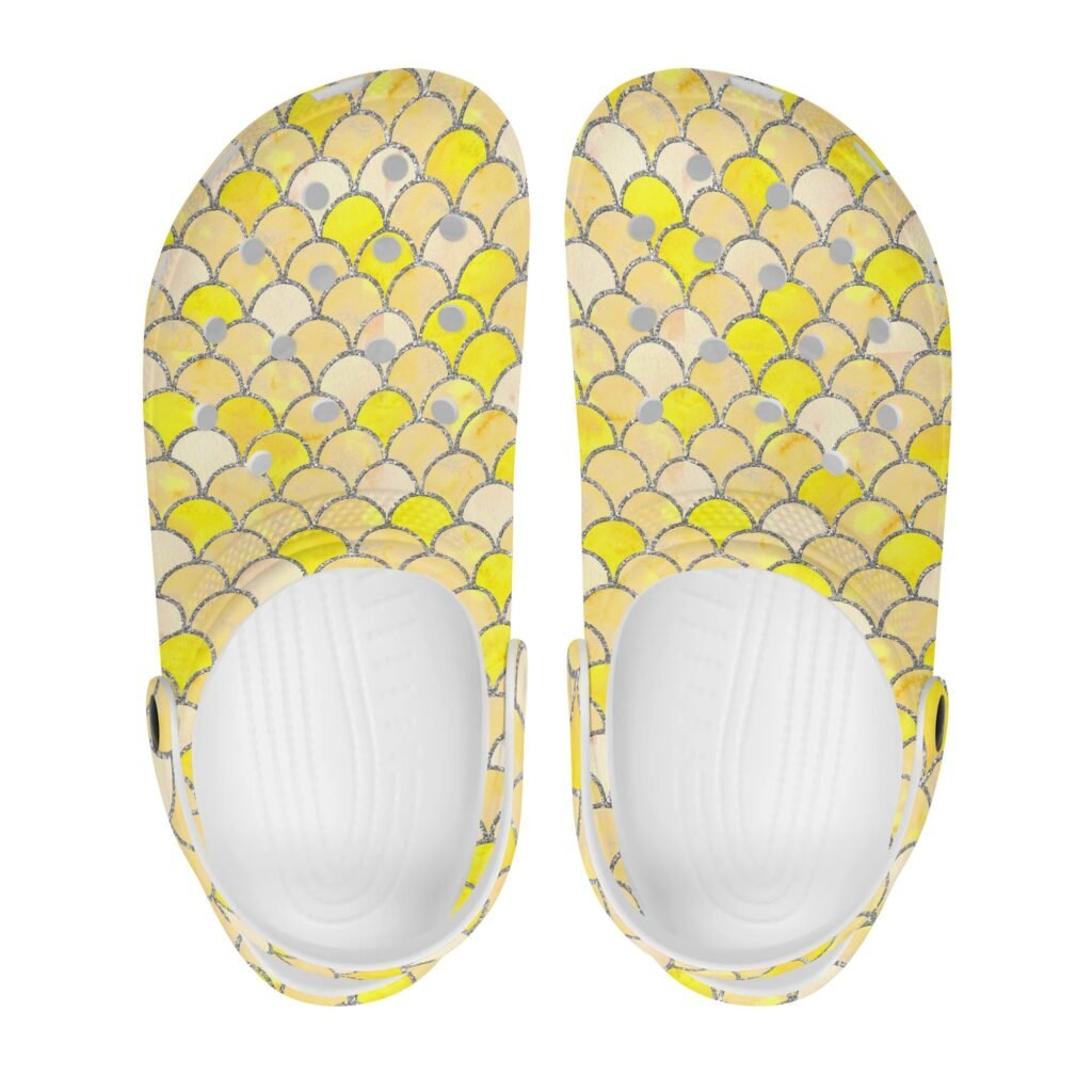 Yellow Mermaid Rubber Clogs